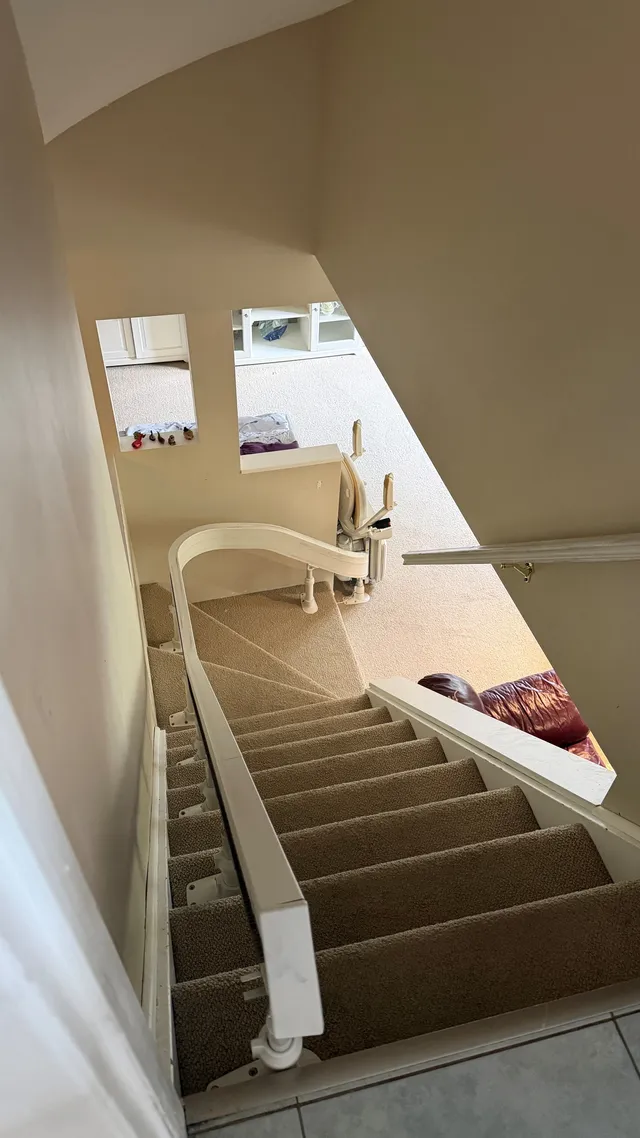 L shaped Stairlift